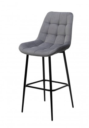 Барный стул ХОФМАН, цвет H-14 Серый, велюр / черный каркас М-City в Перми - perm.mebel-74.com | фото