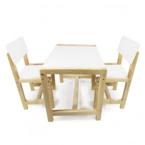 Детский растущий комплект стол и два стула  Я САМ "Лофт" (Белый, Сосна) в Перми - perm.mebel-74.com | фото