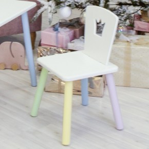 Детский стул Корона (Белый/Белый/Цветной) в Перми - perm.mebel-74.com | фото