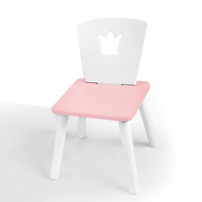 Детский стул Корона (Белый/Розовый/Белый) в Перми - perm.mebel-74.com | фото