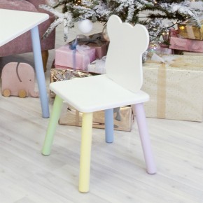 Детский стул Мишутка (Белый/Белый/Цветной) в Перми - perm.mebel-74.com | фото