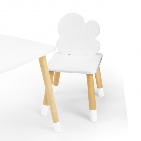 Детский стул Облачко (Белый/Белый/Береза) в Перми - perm.mebel-74.com | фото
