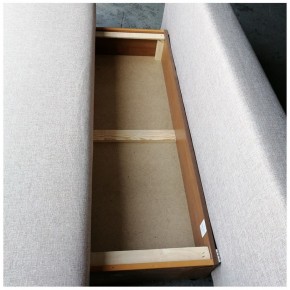 Диван-кровать Комфорт без подлокотников BALTIC COFFE-LATTE (2 подушки) в Перми - perm.mebel-74.com | фото