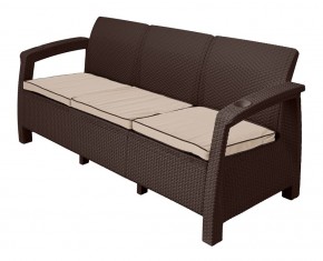 Диван Yalta Premium Sofa 3 Set (Ялта) шоколадный (+подушки под спину) в Перми - perm.mebel-74.com | фото