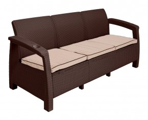 Диван Yalta Premium Sofa 3 Set (Ялта) шоколадный (+подушки под спину) в Перми - perm.mebel-74.com | фото