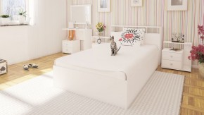 Камелия Кровать 1200, цвет белый, ШхГхВ 123,5х217х78,2 см., сп.м. 1200х2000 мм., без матраса, основание есть в Перми - perm.mebel-74.com | фото