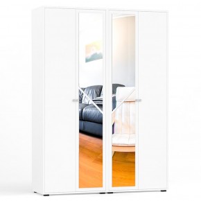 Камелия Шкаф 4-х створчатый, цвет белый, ШхГхВ 160х48х220 см., универсальная сборка, можно использовать как два отдельных шкафа в Перми - perm.mebel-74.com | фото