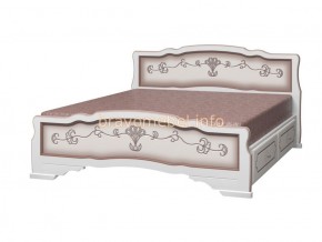 КАРИНА-6 Кровать из массива 1400 (Дуб молочный) с 2-мя ящиками в Перми - perm.mebel-74.com | фото