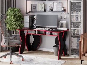 Компьютерный стол КЛ №9.0 (Черный/Красный) в Перми - perm.mebel-74.com | фото