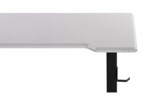 Компьютерный стол Маркос с механизмом подъема 120х75х75 белая шагрень / черный в Перми - perm.mebel-74.com | фото