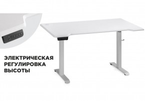 Компьютерный стол Маркос с механизмом подъема 140х80х75 белый / шагрень белая в Перми - perm.mebel-74.com | фото