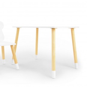 Комплект детской мебели стол и стул Облачко (Белый/Белый/Береза) в Перми - perm.mebel-74.com | фото