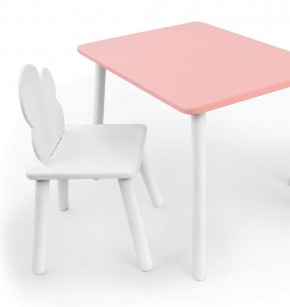 Комплект детской мебели стол и стул Облачко (Розывый/Белый/Белый) в Перми - perm.mebel-74.com | фото
