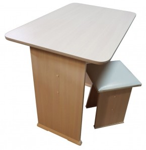 Кухонный стол ЛДСП + 2 табурета в Перми - perm.mebel-74.com | фото