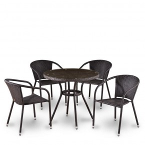 Комплект плетеной мебели T282ANT/Y137C-W53 Brown (4+1) в Перми - perm.mebel-74.com | фото