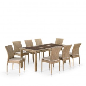 Комплект плетеной мебели T365/Y380B-W65 Light Brown (8+1) в Перми - perm.mebel-74.com | фото