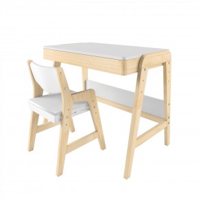 Комплект растущий стол и стул 38 попугаев «Kids» (Комбо белый) для роста 100-130 см, 3-7 лет в Перми - perm.mebel-74.com | фото