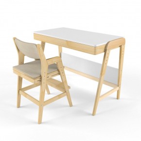 Комплект растущий стол и стул с чехлом 38 попугаев «Вуди» (Белый, Береза, Беж) в Перми - perm.mebel-74.com | фото