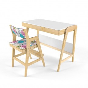 Комплект растущий стол и стул с чехлом 38 попугаев «Вуди» (Белый, Без покрытия, Мечта) в Перми - perm.mebel-74.com | фото