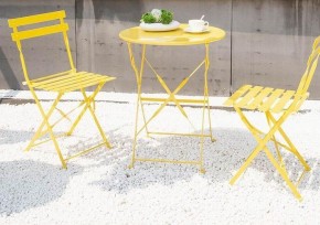 Комплект садовой мебели OTS-001R (стол + 2 стула) металл в Перми - perm.mebel-74.com | фото