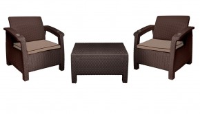 Комплект уличной мебели Yalta Premium Terrace Set (Ялта) шоколадый (+подушки под спину) в Перми - perm.mebel-74.com | фото