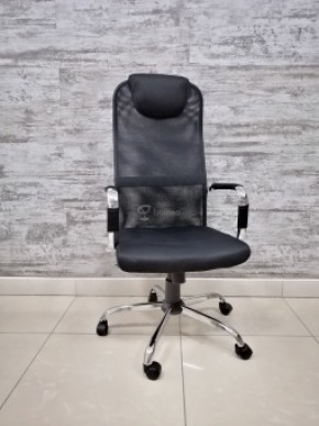 Кресло Barneo K-118 для персонала (черная ткань, черная сетка) в Перми - perm.mebel-74.com | фото