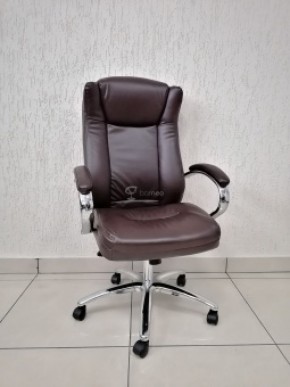 Кресло Barneo K-45 для руководителя (коричневая экокожа) в Перми - perm.mebel-74.com | фото