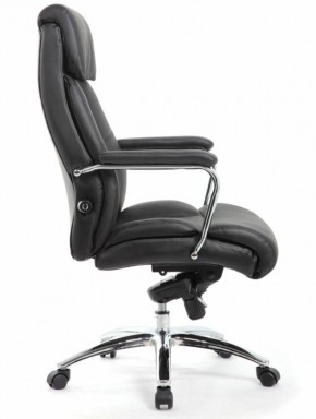 Кресло BRABIX PREMIUM "Phaeton EX-502" (кожа с компаньоном, хром, черное) 530882 в Перми - perm.mebel-74.com | фото