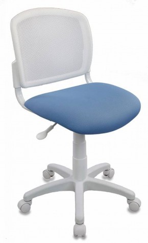 Кресло детское Бюрократ CH-W296NX/26-24 белый TW-15 голубой 26-24 в Перми - perm.mebel-74.com | фото