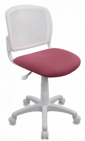 Кресло детское Бюрократ CH-W296NX/26-31 белый TW-15 розовый 26-31 в Перми - perm.mebel-74.com | фото