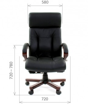 Кресло для руководителя CHAIRMAN  421 (Натуральная кожа) Черное в Перми - perm.mebel-74.com | фото