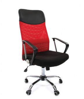 Кресло для руководителя CHAIRMAN 610 N (15-21 черный/сетка красный) в Перми - perm.mebel-74.com | фото