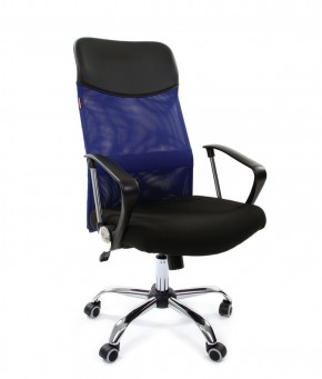 Кресло для руководителя CHAIRMAN 610 N (15-21 черный/сетка синий) в Перми - perm.mebel-74.com | фото