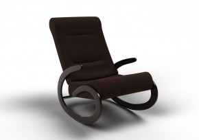 Кресло-качалка Мальта 10-Т-Ш (ткань/венге) ШОКОЛАД в Перми - perm.mebel-74.com | фото