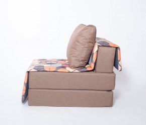 Кресло-кровать бескаркасное Харви (коричневый-геометрия браун) в Перми - perm.mebel-74.com | фото