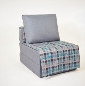 Кресло-кровать бескаркасное Харви (серый-квадро азур) в Перми - perm.mebel-74.com | фото