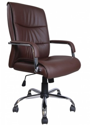 Кресло офисное BRABIX "Space EX-508" (экокожа, хром, коричневое) 531164 в Перми - perm.mebel-74.com | фото