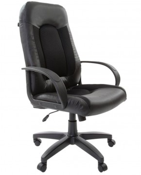 Кресло офисное BRABIX "Strike EX-525" (экокожа черная, ткань черная) 531381 в Перми - perm.mebel-74.com | фото