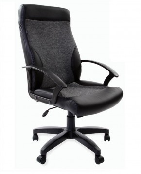 Кресло офисное BRABIX "Trust EX-535" (экокожа/черная/ткань серая) 531383 в Перми - perm.mebel-74.com | фото