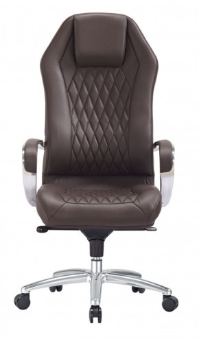 Кресло руководителя Бюрократ _AURA/BROWN коричневый в Перми - perm.mebel-74.com | фото