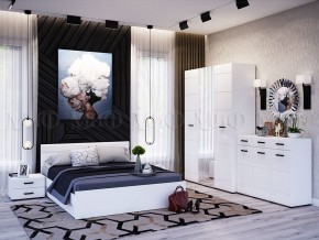 НЭНСИ NEW Кровать 1,4 м (Белый глянец холодный/Белый) в Перми - perm.mebel-74.com | фото