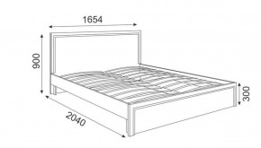 Кровать 1.6 М07 Стандарт с основанием Беатрис (Орех гепланкт) в Перми - perm.mebel-74.com | фото