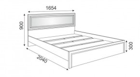 Кровать 1.6 М09 с мягкой спинкой и настилом Беатрис (Орех гепланкт) в Перми - perm.mebel-74.com | фото