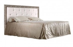 Кровать 2-х спальная(1,6 м)Тиффани Premium черная/серебро с мягким элементом со стразами с подъемным механизмом (ТФКР-2[3][7](П) в Перми - perm.mebel-74.com | фото
