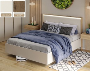 Кровать (Бело-серый U775 ST9/Дуб Галифакс Табак) 1600 в Перми - perm.mebel-74.com | фото