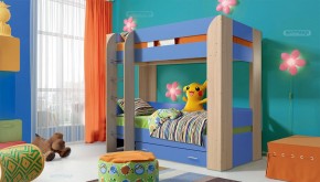 Кровать детская 2-х ярусная Юниор-6 с ящиком ЛДСП (800*1900) в Перми - perm.mebel-74.com | фото