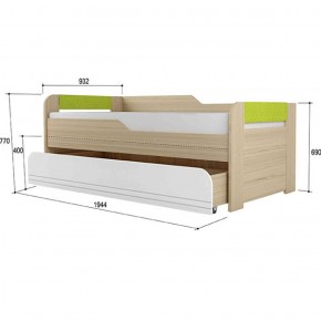 Кровать двухуровневая + подлокотники Стиль № 900.1 NEW (туя светлая/лайм) в Перми - perm.mebel-74.com | фото