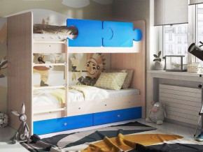 Кровать двухъярусная "Тетрис" (щиты) с бортиками + ящики в Перми - perm.mebel-74.com | фото