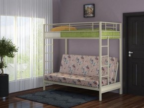 Кровать двухъярусная с диваном "Мадлен" (Слоновая кость/Серый) в Перми - perm.mebel-74.com | фото