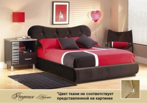 Кровать Феодосия 1400 со стразами в к/з "Классик 307 коричневый" (серия Норма) +основание +ПМ в Перми - perm.mebel-74.com | фото